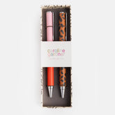 Pink & Leopard Pen Set